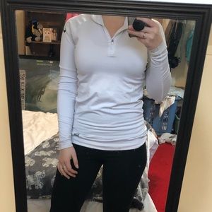 White Nike Pro sports jacket